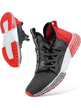 And1 Black and Red Kids Sneakers